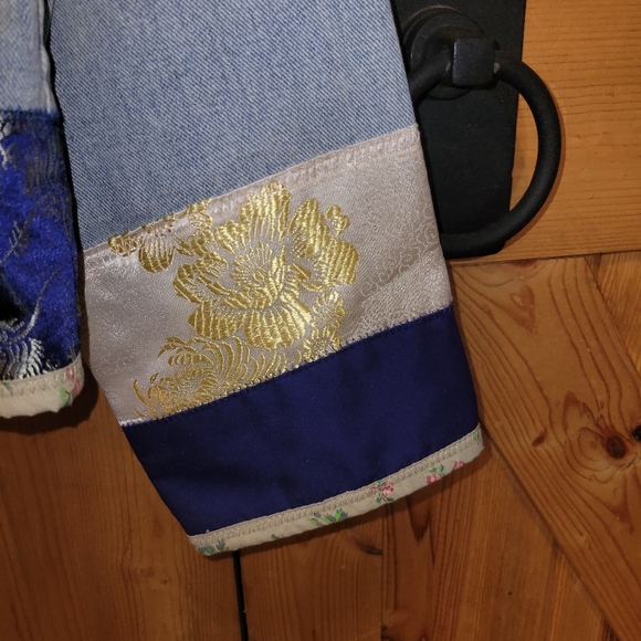 Vintage Newport News Jeanology Jacket Size 14 Y2K Dragon FloralEmbroidered Denim - Picture 3 of 14